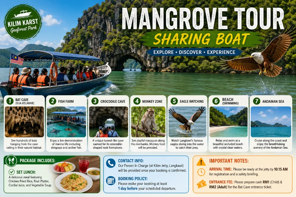 Sharing Mangrove Boat Tour - Kilim Geoforest Park